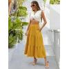 imageBerydress Long Skirts for Women with Pockets Trendy Elastic High Waist Flowy Swing A Line Ruffle Tiered Maxi SkirtGinger