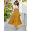 imageBerydress Long Skirts for Women with Pockets Trendy Elastic High Waist Flowy Swing A Line Ruffle Tiered Maxi SkirtGinger