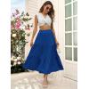 imageBerydress Long Skirts for Women with Pockets Trendy Elastic High Waist Flowy Swing A Line Ruffle Tiered Maxi SkirtRoyal Blue