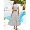 imageBerydress Long Skirts for Women with Pockets Trendy Elastic High Waist Flowy Swing A Line Ruffle Tiered Maxi SkirtWhite Floral