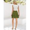 imageBerydress Ruffle Mini Skirts for Women 2025 High Waist Flowy Summer Vacation Casual Beach Boho Tiered Short SkirtArmy Green