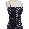 imageBerydress Womens Casual Beach Summer Dresses 2025 Solid Cotton Flattering ALine Spaghetti Strap Button Down Midi SundressBlack Polka Dot