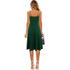 imageBerydress Womens Casual Beach Summer Dresses 2025 Solid Cotton Flattering ALine Spaghetti Strap Button Down Midi SundressDark Green