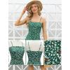 imageBerydress Womens Casual Beach Summer Dresses 2025 Solid Cotton Flattering ALine Spaghetti Strap Button Down Midi SundressGreen Floral