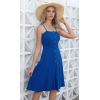 imageBerydress Womens Casual Beach Summer Dresses 2025 Solid Cotton Flattering ALine Spaghetti Strap Button Down Midi SundressRoyal Blue