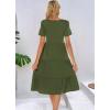 imageBerydress Womens Casual Summer Tiered Midi Dress 2025 Short Sleeve VNeck Loose Cotton Ruffle Babydoll Dress Boho SundressArmy Green
