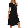 imageBerydress Womens Casual Summer Tiered Midi Dress 2025 Short Sleeve VNeck Loose Cotton Ruffle Babydoll Dress Boho SundressBlack