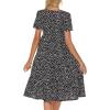 imageBerydress Womens Casual Summer Tiered Midi Dress 2025 Short Sleeve VNeck Loose Cotton Ruffle Babydoll Dress Boho SundressBlack Floral