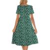 imageBerydress Womens Casual Summer Tiered Midi Dress 2025 Short Sleeve VNeck Loose Cotton Ruffle Babydoll Dress Boho SundressGreen Floral