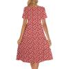 imageBerydress Womens Casual Summer Tiered Midi Dress 2025 Short Sleeve VNeck Loose Cotton Ruffle Babydoll Dress Boho SundressRed Floral
