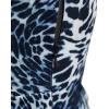 imageBerydress Womens Classic 34 Sleeve V Neck Sheath Casual Party Work Faux Black Wrap DressBlue Leopard