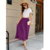 imageBerydress Womens Midi Skirts with Pockets Elastic High Waist Flowy Swing A Line Casual Tiered Ruffle SkirtPurple