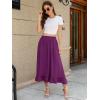imageBerydress Womens Midi Skirts with Pockets Elastic High Waist Flowy Swing A Line Casual Tiered Ruffle SkirtPurple