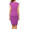 imageBerydress Womens Vintage VNeck Sheath Casual Party Work Faux Black Wrap DressGrape Purple