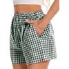 imageBoxer Shorts for Women Summer Gingham Pajama Casual Plaid Shorts Y2K Beach Bottoms with PocketGreen