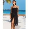 imageCHICGAL Sarong Wraps Swimsuit Coverup for Women Bathing Suit Cover Up Summer Bikini Beach SwimwearBlack