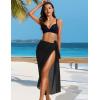 imageCHICGAL Sarong Wraps Swimsuit Coverup for Women Bathing Suit Cover Up Summer Bikini Beach SwimwearBlack
