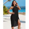 imageCHICGAL Sarong Wraps Swimsuit Coverup for Women Bathing Suit Cover Up Summer Bikini Beach SwimwearBlack