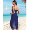 imageCHICGAL Sarong Wraps Swimsuit Coverup for Women Bathing Suit Cover Up Summer Bikini Beach SwimwearDark Blue