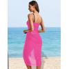 imageCHICGAL Sarong Wraps Swimsuit Coverup for Women Bathing Suit Cover Up Summer Bikini Beach SwimwearLight Pink