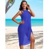 imageCHICGAL Sarong Wraps Swimsuit Coverup for Women Bathing Suit Cover Up Summer Bikini Beach SwimwearSapphire Blue