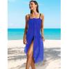 imageCHICGAL Sarong Wraps Swimsuit Coverup for Women Bathing Suit Cover Up Summer Bikini Beach SwimwearSapphire Blue