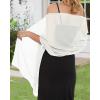 imageCHICGAL Womens Scarf Shawls and Wraps for Evening Dress Wedding Party Bridal Scarves Sarong Cover UpsAwhite
