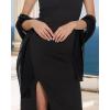 imageCHICGAL Womens Scarf Shawls and Wraps for Evening Dress Wedding Party Bridal Scarves Sarong Cover UpsBlack