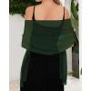 imageCHICGAL Womens Scarf Shawls and Wraps for Evening Dress Wedding Party Bridal Scarves Sarong Cover UpsDark Green