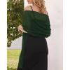 imageCHICGAL Womens Scarf Shawls and Wraps for Evening Dress Wedding Party Bridal Scarves Sarong Cover UpsDark Green