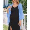 imageCHICGAL Womens Scarf Shawls and Wraps for Evening Dress Wedding Party Bridal Scarves Sarong Cover UpsDusty Blue