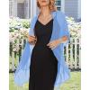 imageCHICGAL Womens Scarf Shawls and Wraps for Evening Dress Wedding Party Bridal Scarves Sarong Cover UpsDusty Blue