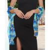 imageCHICGAL Womens Scarf Shawls and Wraps for Evening Dress Wedding Party Bridal Scarves Sarong Cover UpsGorgeous Blue