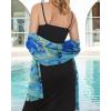 imageCHICGAL Womens Scarf Shawls and Wraps for Evening Dress Wedding Party Bridal Scarves Sarong Cover UpsGorgeous Blue