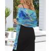 imageCHICGAL Womens Scarf Shawls and Wraps for Evening Dress Wedding Party Bridal Scarves Sarong Cover UpsGorgeous Blue
