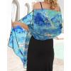 imageCHICGAL Womens Scarf Shawls and Wraps for Evening Dress Wedding Party Bridal Scarves Sarong Cover UpsGorgeous Blue