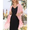 imageCHICGAL Womens Scarf Shawls and Wraps for Evening Dress Wedding Party Bridal Scarves Sarong Cover UpsLight Pink