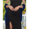imageCHICGAL Womens Scarf Shawls and Wraps for Evening Dress Wedding Party Bridal Scarves Sarong Cover UpsNavy Blue