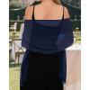 imageCHICGAL Womens Scarf Shawls and Wraps for Evening Dress Wedding Party Bridal Scarves Sarong Cover UpsNavy Blue