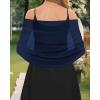 imageCHICGAL Womens Scarf Shawls and Wraps for Evening Dress Wedding Party Bridal Scarves Sarong Cover UpsNavy Blue