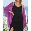 imageCHICGAL Womens Scarf Shawls and Wraps for Evening Dress Wedding Party Bridal Scarves Sarong Cover UpsPurple