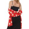imageCHICGAL Womens Scarf Shawls and Wraps for Evening Dress Wedding Party Bridal Scarves Sarong Cover UpsRed Floral White