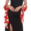 imageCHICGAL Womens Scarf Shawls and Wraps for Evening Dress Wedding Party Bridal Scarves Sarong Cover UpsRed Floral White