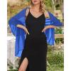 imageCHICGAL Womens Scarf Shawls and Wraps for Evening Dress Wedding Party Bridal Scarves Sarong Cover UpsRoyal Blue