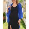 imageCHICGAL Womens Scarf Shawls and Wraps for Evening Dress Wedding Party Bridal Scarves Sarong Cover UpsRoyal Blue