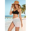 imageSwimsuit Coverups for Women Sarong Beach Bikini Wrap Sheer Short Skirt Chiffon Scarf for SwimwearA White Solid