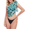 imageSwimsuit Coverups for Women Sarong Beach Bikini Wrap Sheer Short Skirt Chiffon Scarf for SwimwearBlue Green