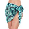 imageSwimsuit Coverups for Women Sarong Beach Bikini Wrap Sheer Short Skirt Chiffon Scarf for SwimwearBlue Green