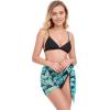 imageSwimsuit Coverups for Women Sarong Beach Bikini Wrap Sheer Short Skirt Chiffon Scarf for SwimwearBlue Green