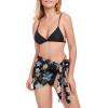 imageSwimsuit Coverups for Women Sarong Beach Bikini Wrap Sheer Short Skirt Chiffon Scarf for SwimwearBlue Yellow